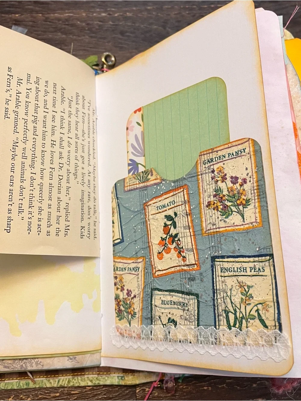 Peter Rabbit Beatrix Potter Gardening Junk Journal  Decorated Softcover 3 Sig